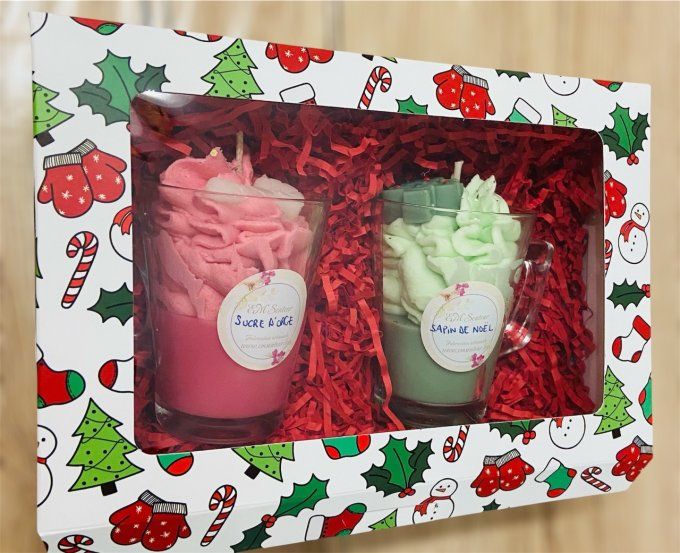 Coffret 2 bougies gourmandes Noël 